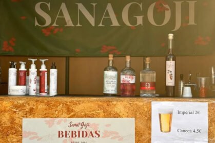 Stand de produtos SanaGoji em evento gastronómico