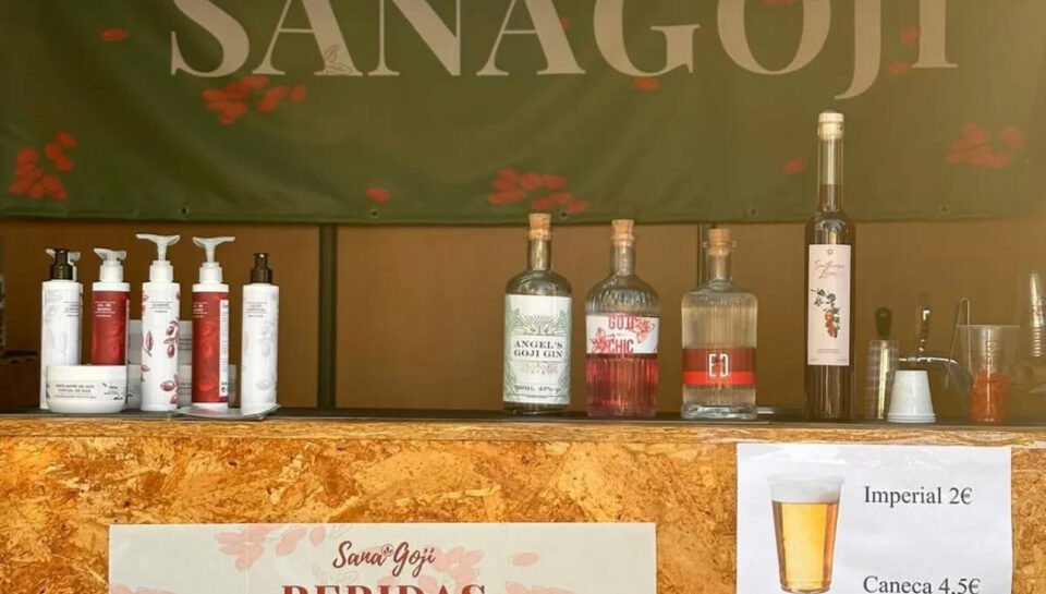 Stand de produtos SanaGoji em evento gastronómico