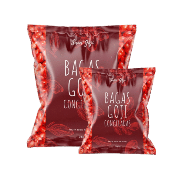 Bagas de goji desidratadas SanaGoji, superalimento rico em antioxidantes