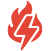 Ícone gráfico de energia, design SanaGoji