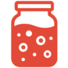 Ícone gráfico de fermentação natural, design SanaGoji