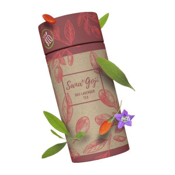 Infusão de goji SanaGoji, sabor frutado e antioxidante natural