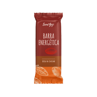 Barra energética de Goji e CacauSanaGoji, saudável e nutritivo