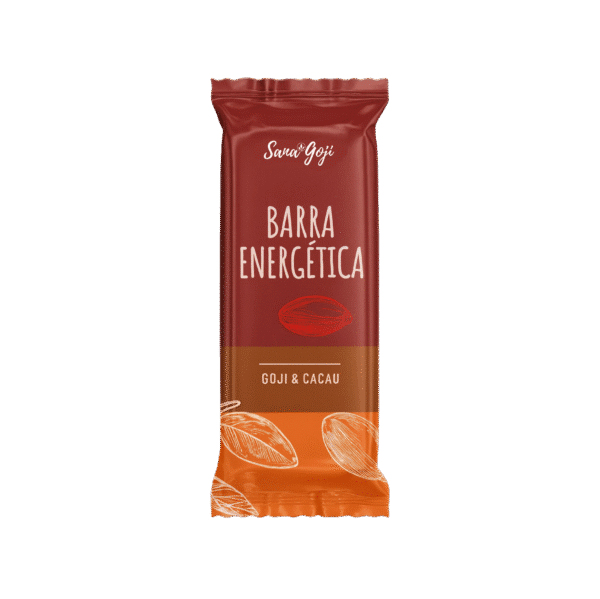 Barra energética de Goji e CacauSanaGoji, saudável e nutritivo