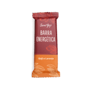 Barra energética de goji e laranja SanaGoji, sabor cítrico e nutritivo