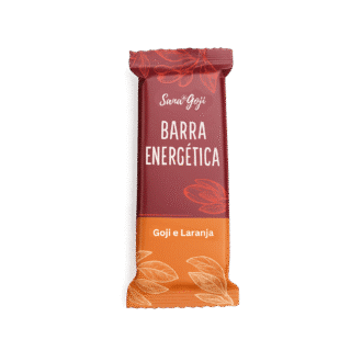 Barra energética de goji e laranja SanaGoji, sabor cítrico e nutritivo